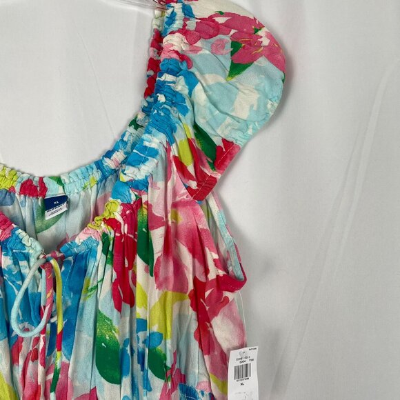 Old Navy Floral Summer Top with Cap Sleeves - Picture 3 of 8